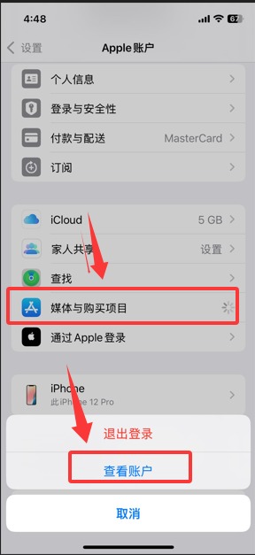 进入Apple ID设置